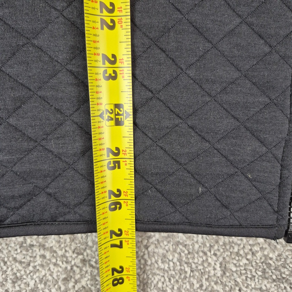 Marine Layer Corbet Quilted Vest Mens Large Black Full Zip - Picture 10 of 11